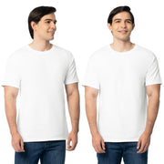 Fruit of the Loom Men's Eversoft Breathable Cotton Crew Neck T-Shirt Tee - 2 Pack in White (2P3930F) | Size Large