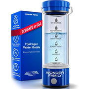 WONDER FAMILY Hydrogen Water Bottle Generator 5 in 1 Large Set – Portable Water Hydrogenator, 14 Fl Oz