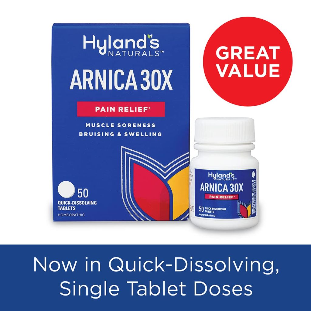 Hyland's Arnica Montana 30x Tablets, Natural Relief of Bruises, Quick Dissolving Tablets - 50ct