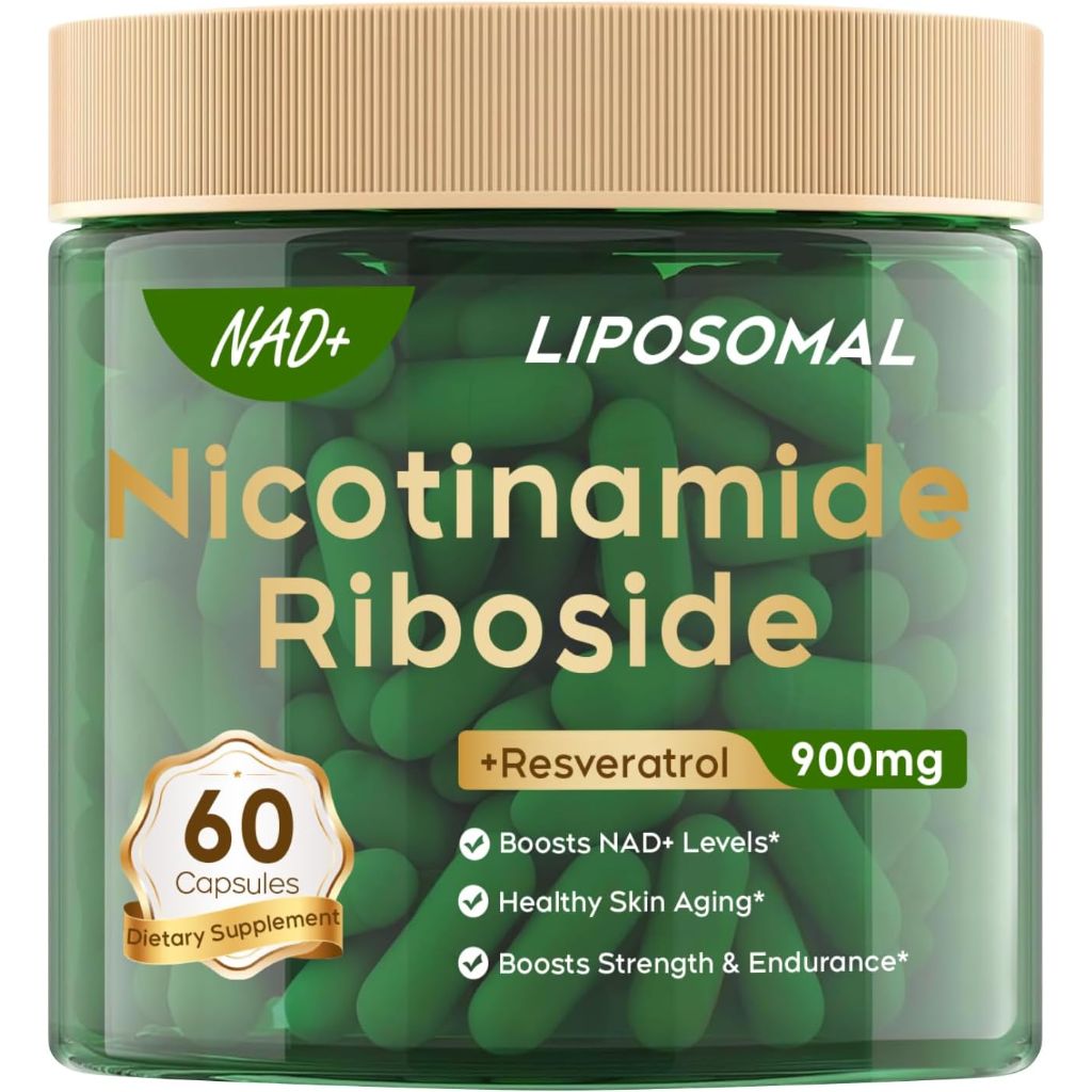 NAD Supplement Nicotinamide Riboside Resveratrol 900mg, High Purity Liposomal NAD+, NMNH Supplement Alternative,for Anti-Aging, Energy, Focus(60)