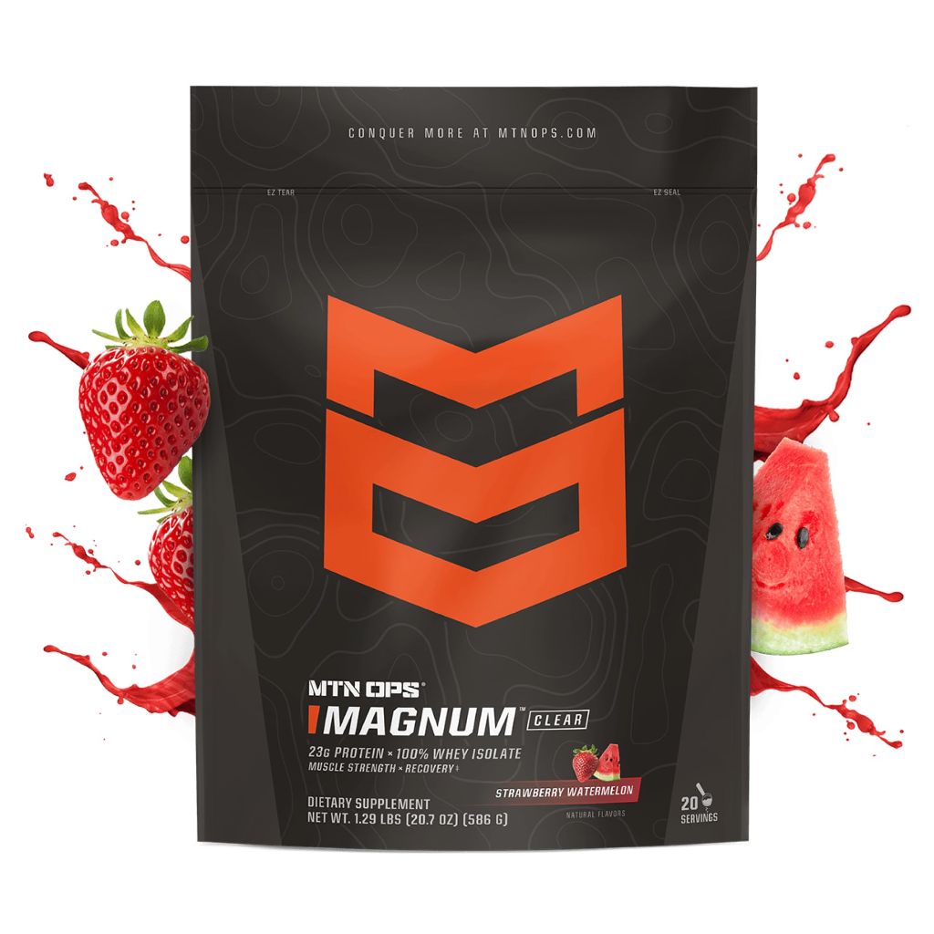 MTN OPS Magnum Clear Protein Powder – Strawberry Watermelon, 20 Servings 20.7 fl.oz