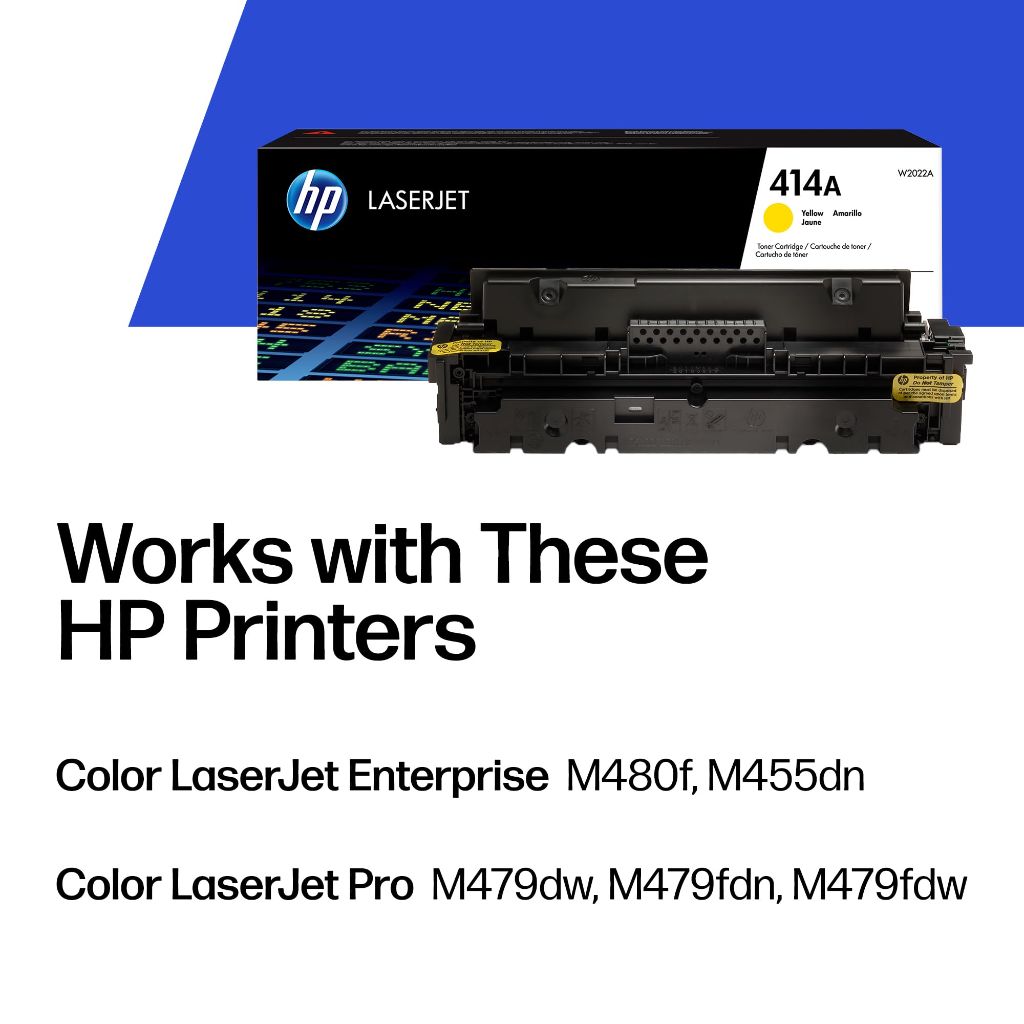 HP 414A Yellow Toner Cartridge | Works with Color LaserJet Enterprise