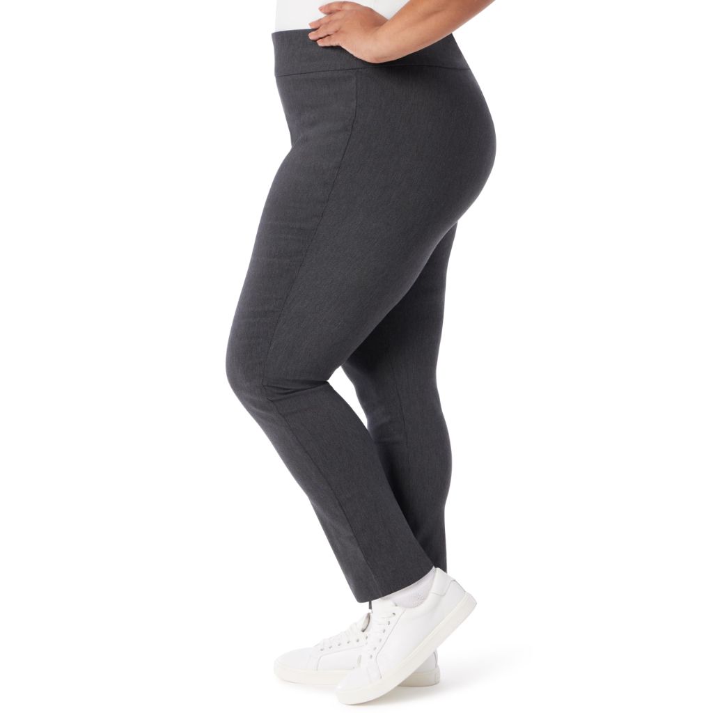 Gloria Vanderbilt - Women's Pull On Trouser, Mid Rise Slim Straight Leg Pant