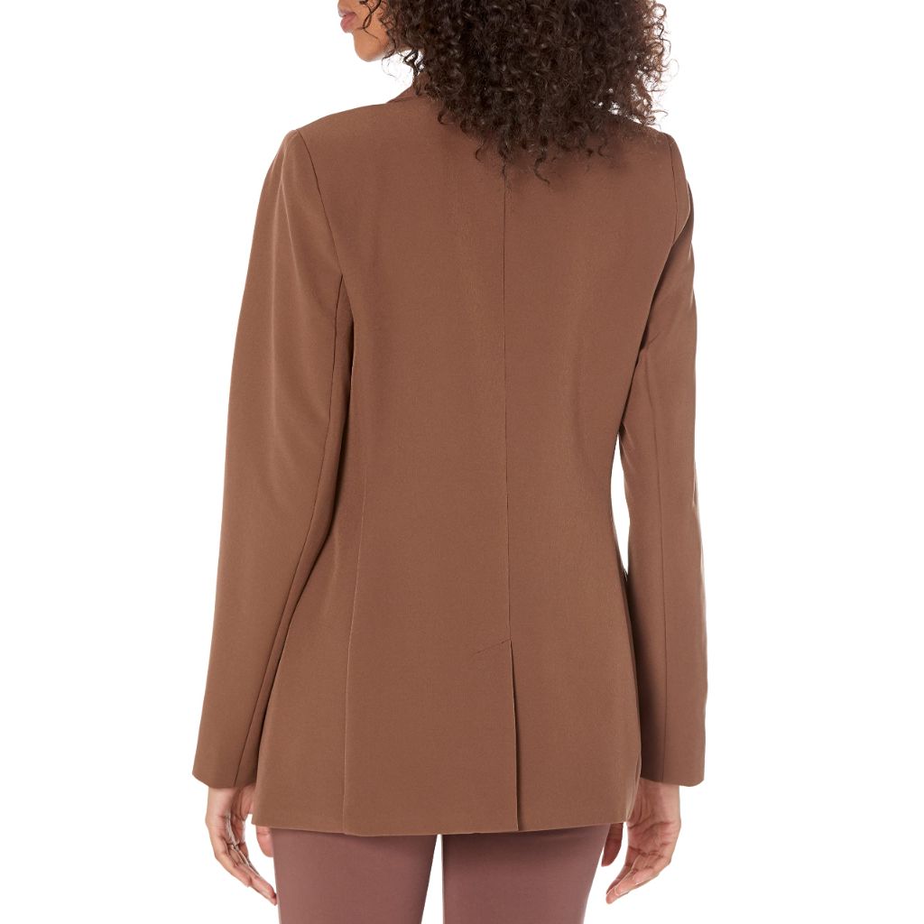 The Drop Women's Blake Long Blazer, Coffee Bean, Small