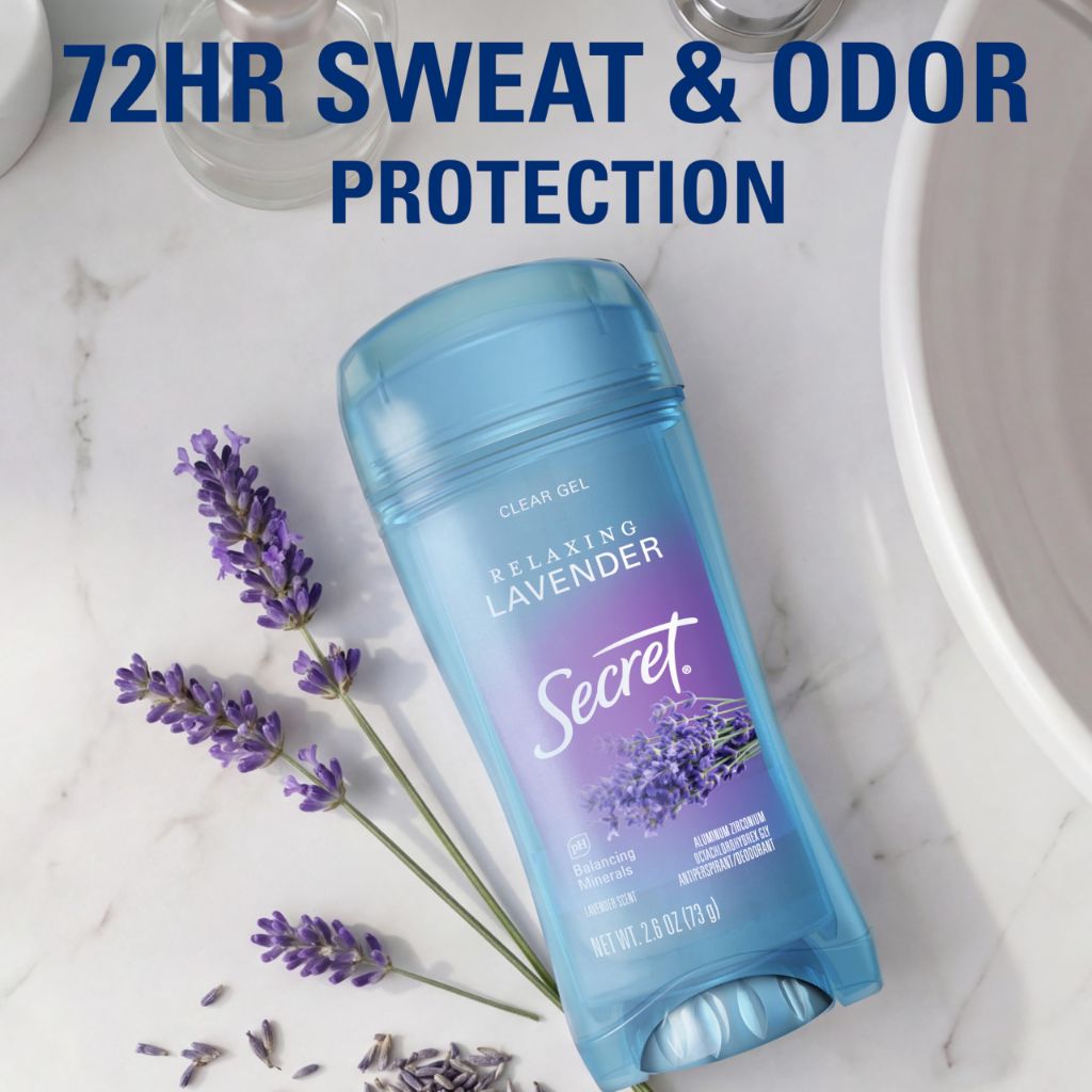 Secret Fresh Antiperspirant Deodorant for Women | Relaxing Lavender Scent, 2.6 oz (Pack of 2)