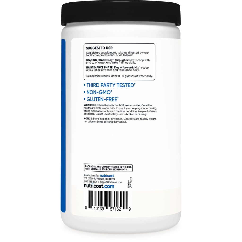 Nutricost Creatine Monohydrate Micronized Powder 500G, 5000mg Per Serv - 17.9 Oz
