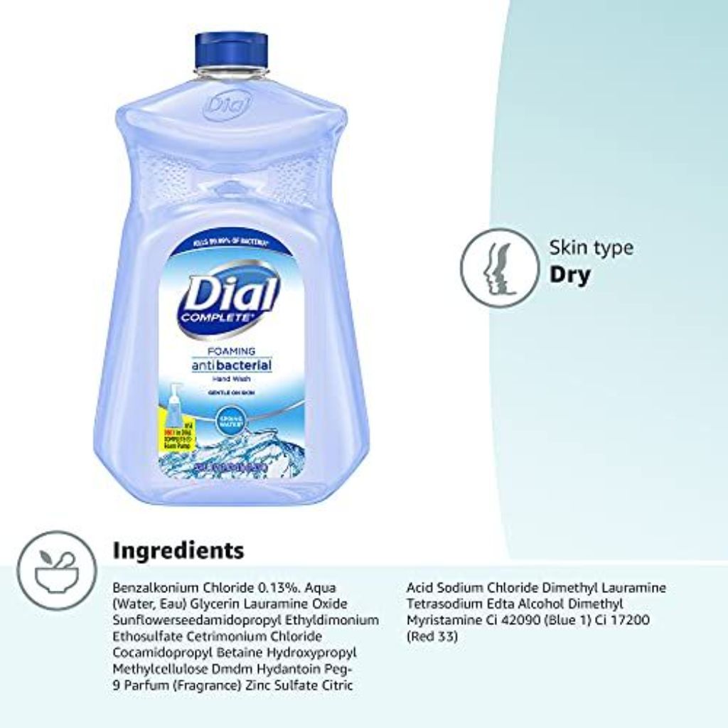 Dial Antibacterial Foaming Hand Soap Refill - Spring Water  | 52 Fl Oz
