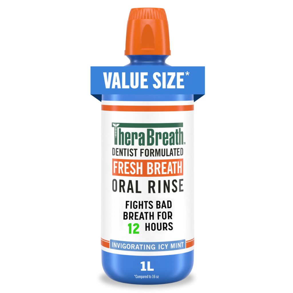 TheraBreath Fresh Breath Oral Rinse, Invigorating ICY Mint Flavor, Dentist Formulated