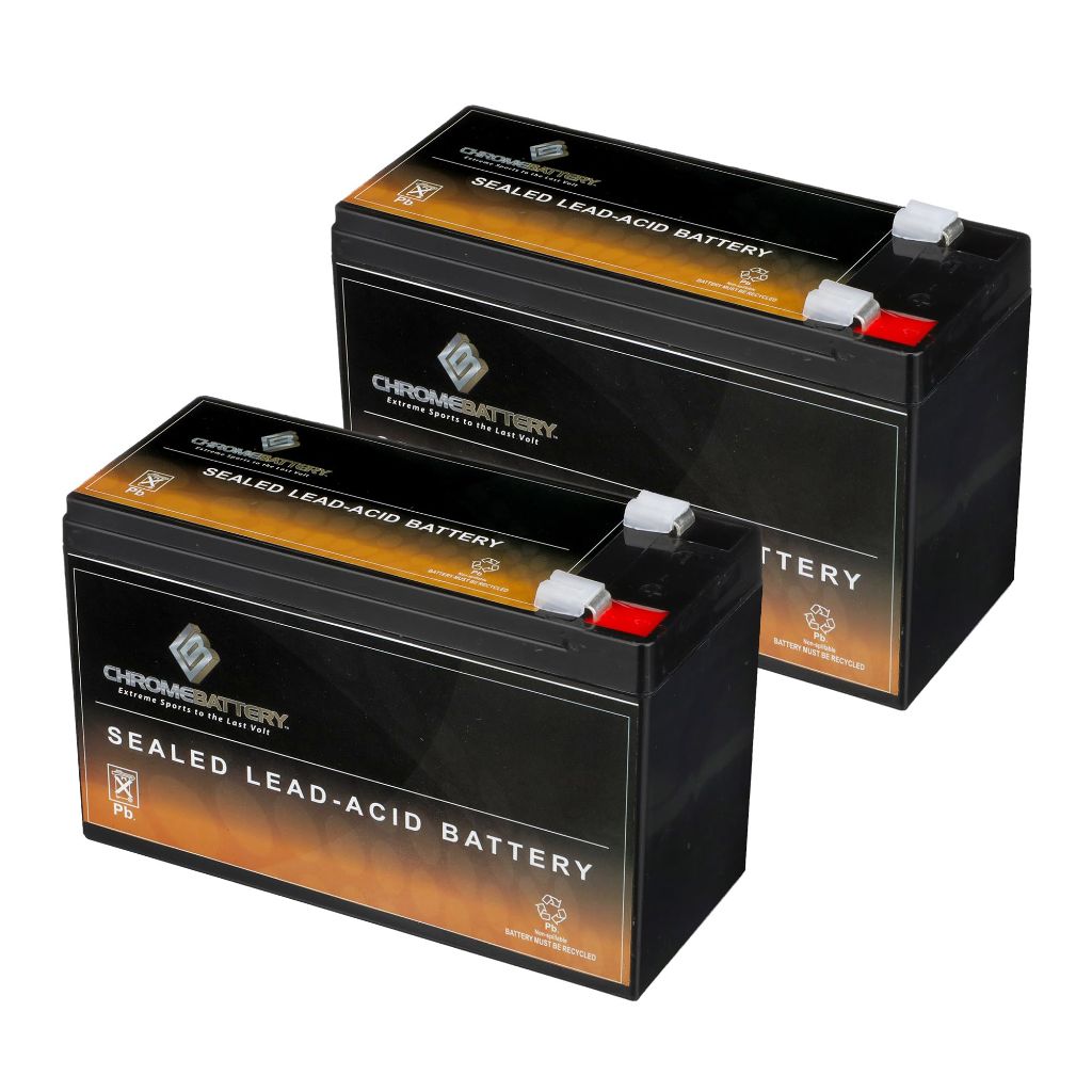 CB CHROMEBATTERY 12V 9AH Sealed Lead Acid (SLA) Rechargeable Battery – 2 Pack