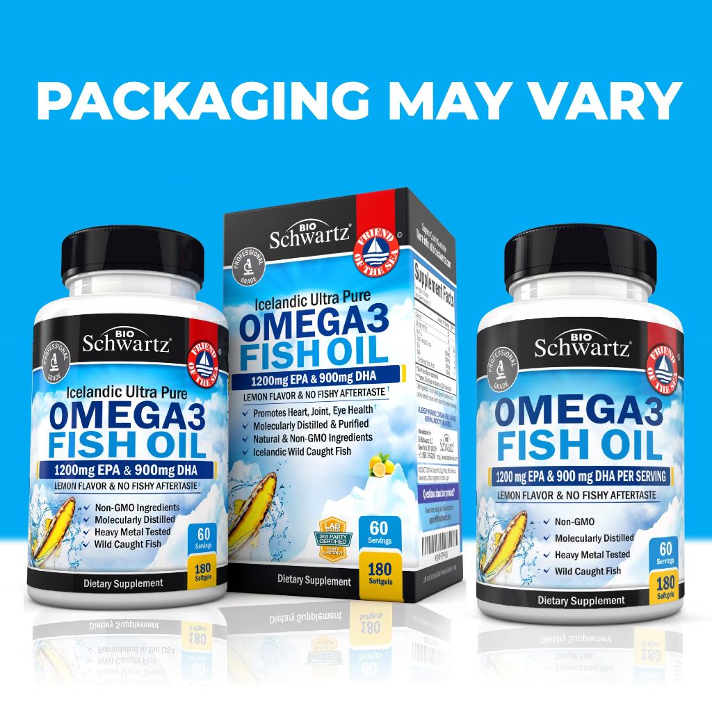 Triple Strength Omega 3 Fish Oil 3000mg - 180 Softgels