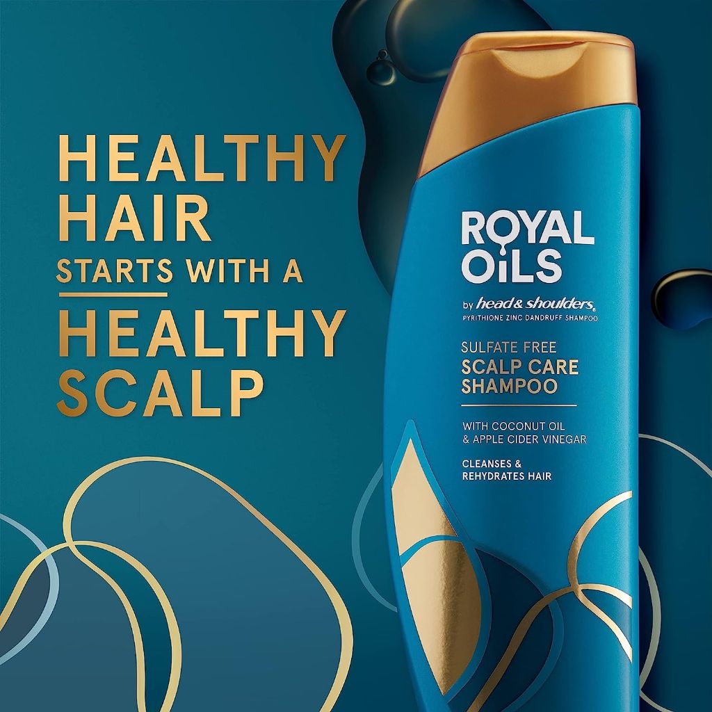 Head & Shoulders Anti-Dandruff Shampoo, Royal Oils Moisturizing Shampoo, 12.8 fl oz