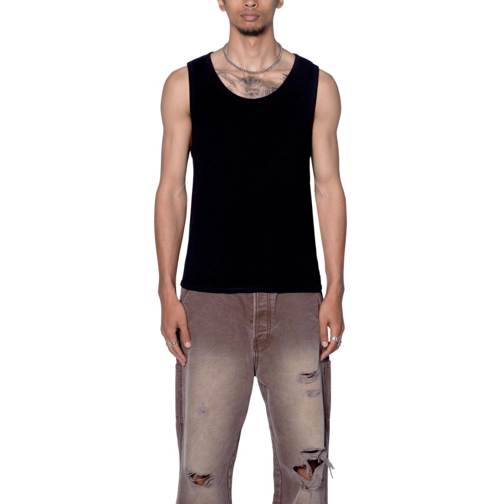 Mnml Men's Waffle Knit Tank - Black, XXXL
