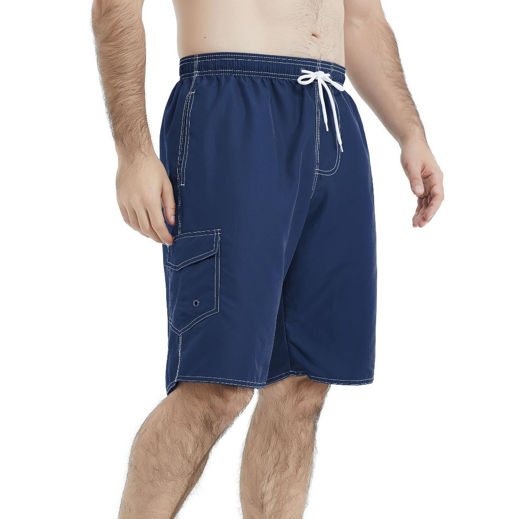 NIMeng Mens Swim Trunks Navy Blue