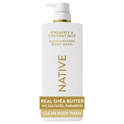 Native Moisturizing Body Wash, Pineapple & Coconut Milk, 24-Hour 22 oz