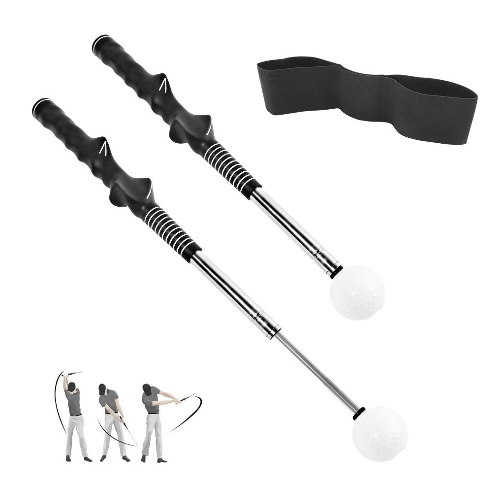 Retractable Golf Swing Training Aid, Golf Grip Trainer