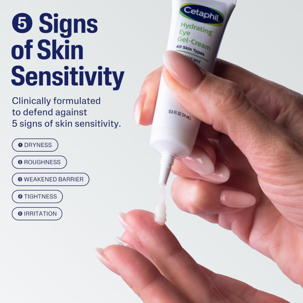 Cetaphil Hydrating Eye Gel-Cream, With Hyaluronic Acid, 0.5 Fl oz,  (Packaging May Vary)