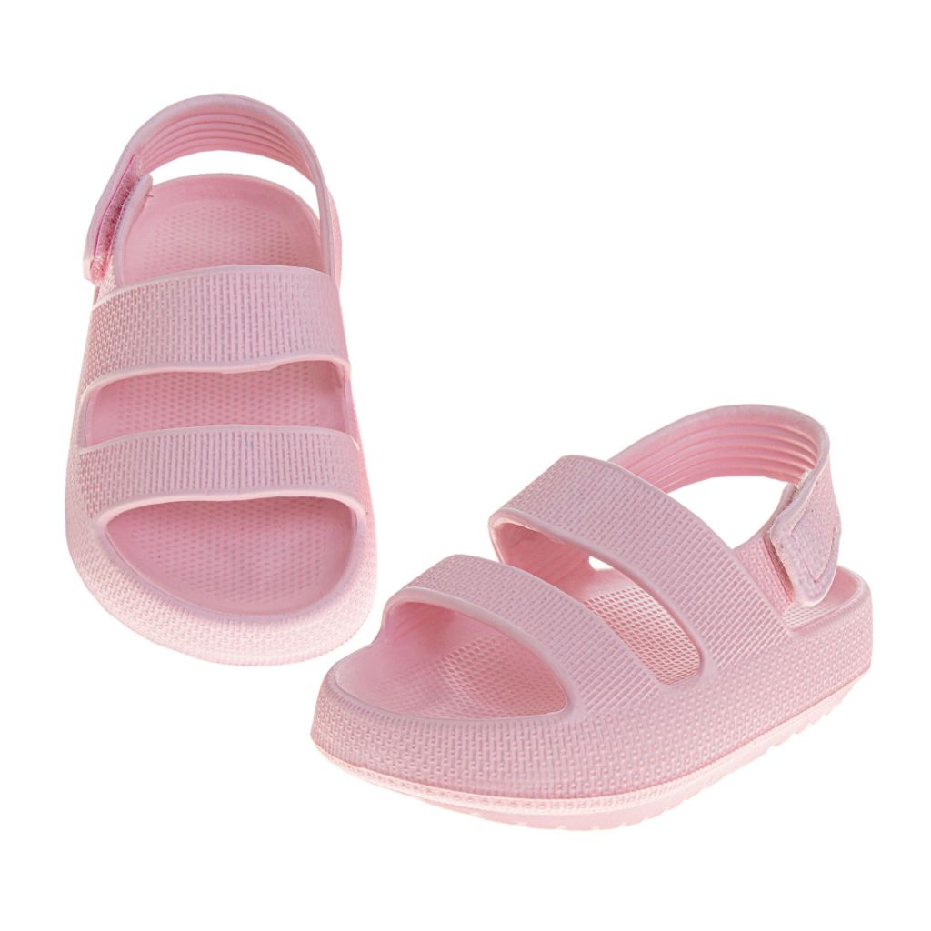 Josmo Kids Open Toe Strap Sandals - Lightweight Boys Girls Summer Shoes - Pink (Size 7 Toddler)