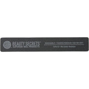 Beauty Secrets 100/180 Rectangular Black Cushion Nail File Black