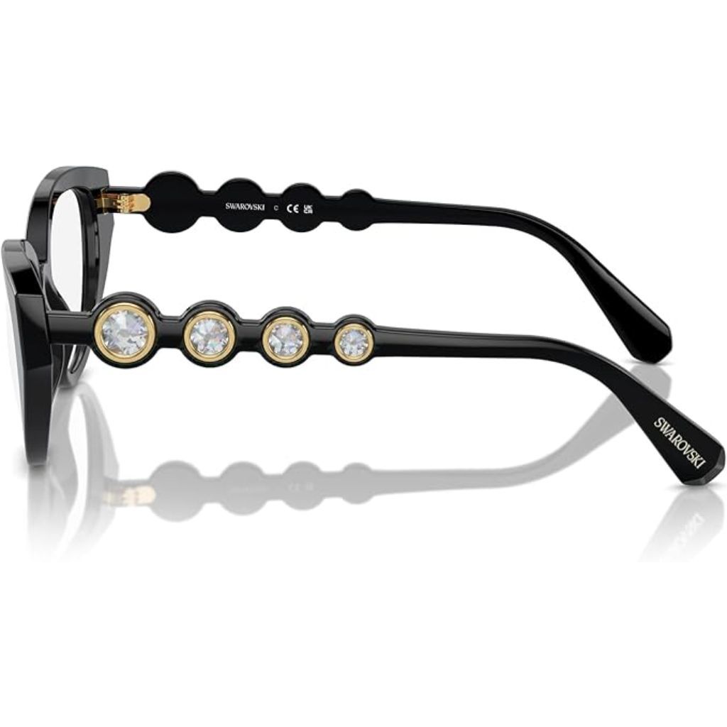 Swarovski Women's Sk2024 1002 Donna Cat Eyewear Frames - Black, 52mm