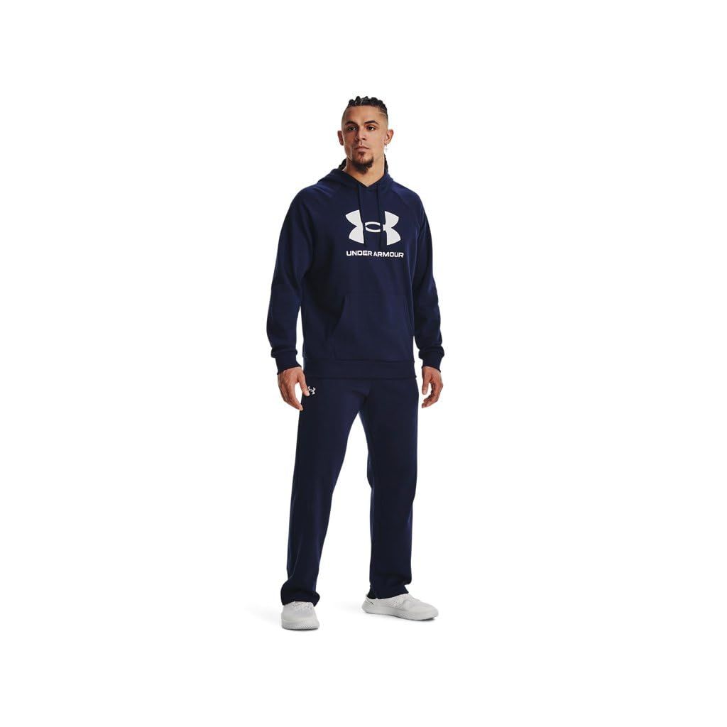 Under Armour Men's Rival Fleece Pants, Midnight Navy/White, X-Large