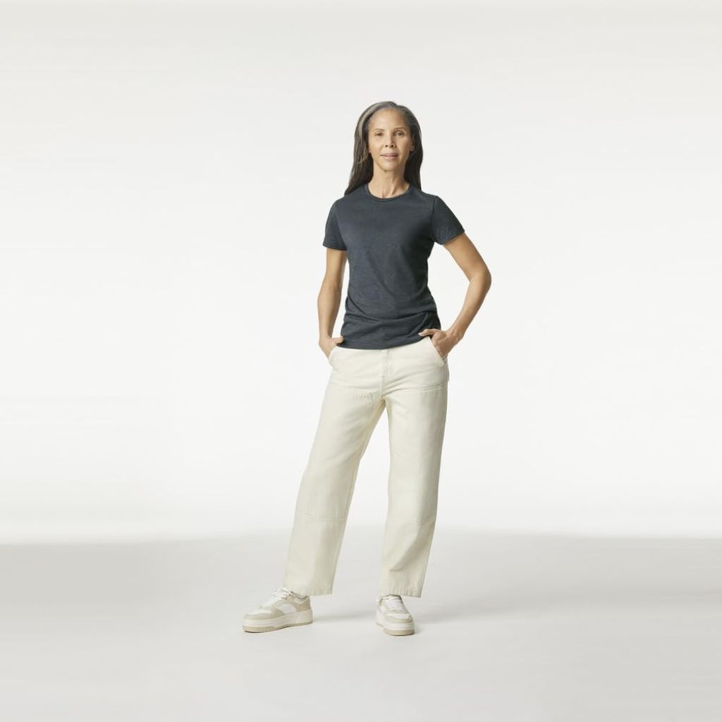 Gildan Women's Softstyle Cotton T-Shirt, Style G64000L, Multipack, Dark Heather (2-Pack), 2X-Large