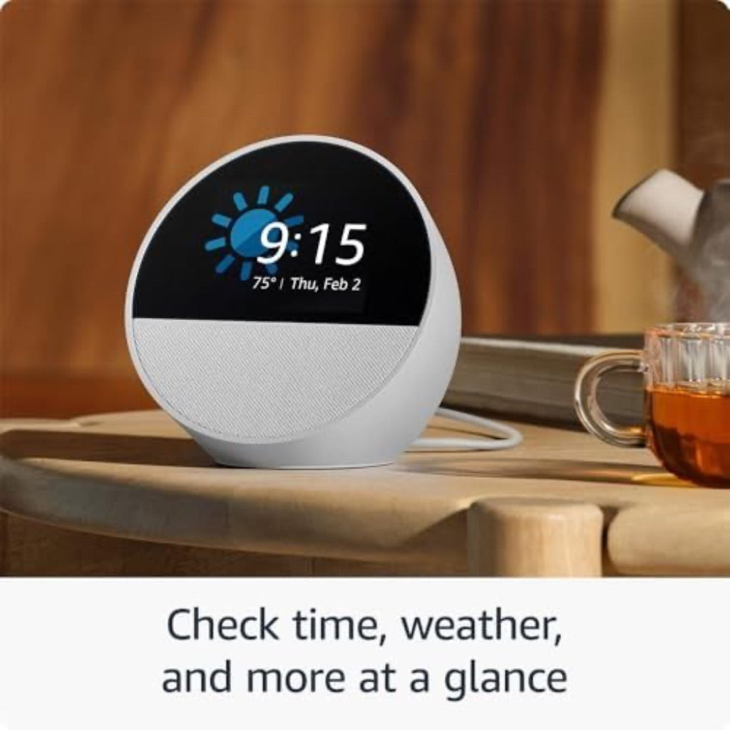 Amazon Echo Spot Smart Alarm Clock with Alexa - Black