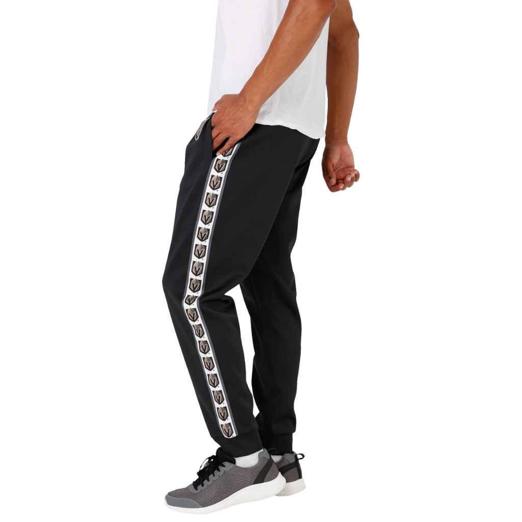 FOCO Men's Standard NHL Team Color Stripe Logo Track Pants - Vegas Golden Knights, Size 2XL