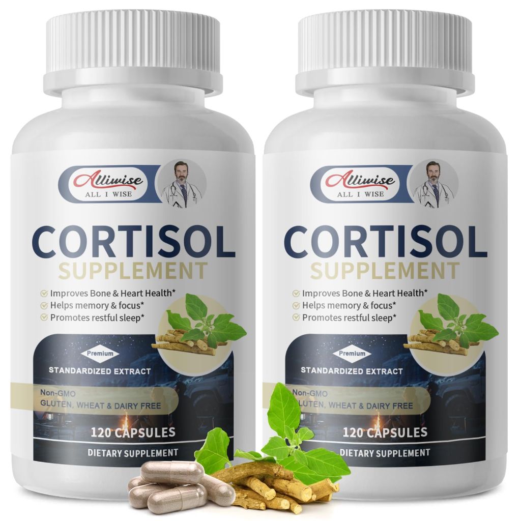 Alliwise Cortisol Supplements - 120 Count (2 Pack)