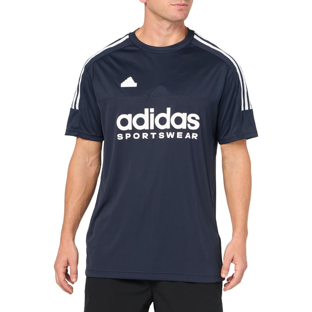 adidas Men's Tiro Tee, Short Sleeve, Crew Neck - Legend Ink/Navy - Size XLT