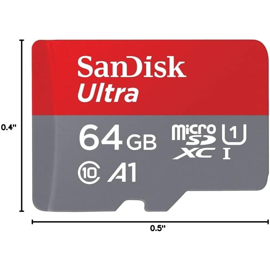 SanDisk 64GB Ultra microSDXC -I Memory Card with Adapter - 120MB/s