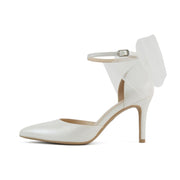 Delicious Beyond Women Pointed Toe High Heel Pumps, White Pearl - size 7.5