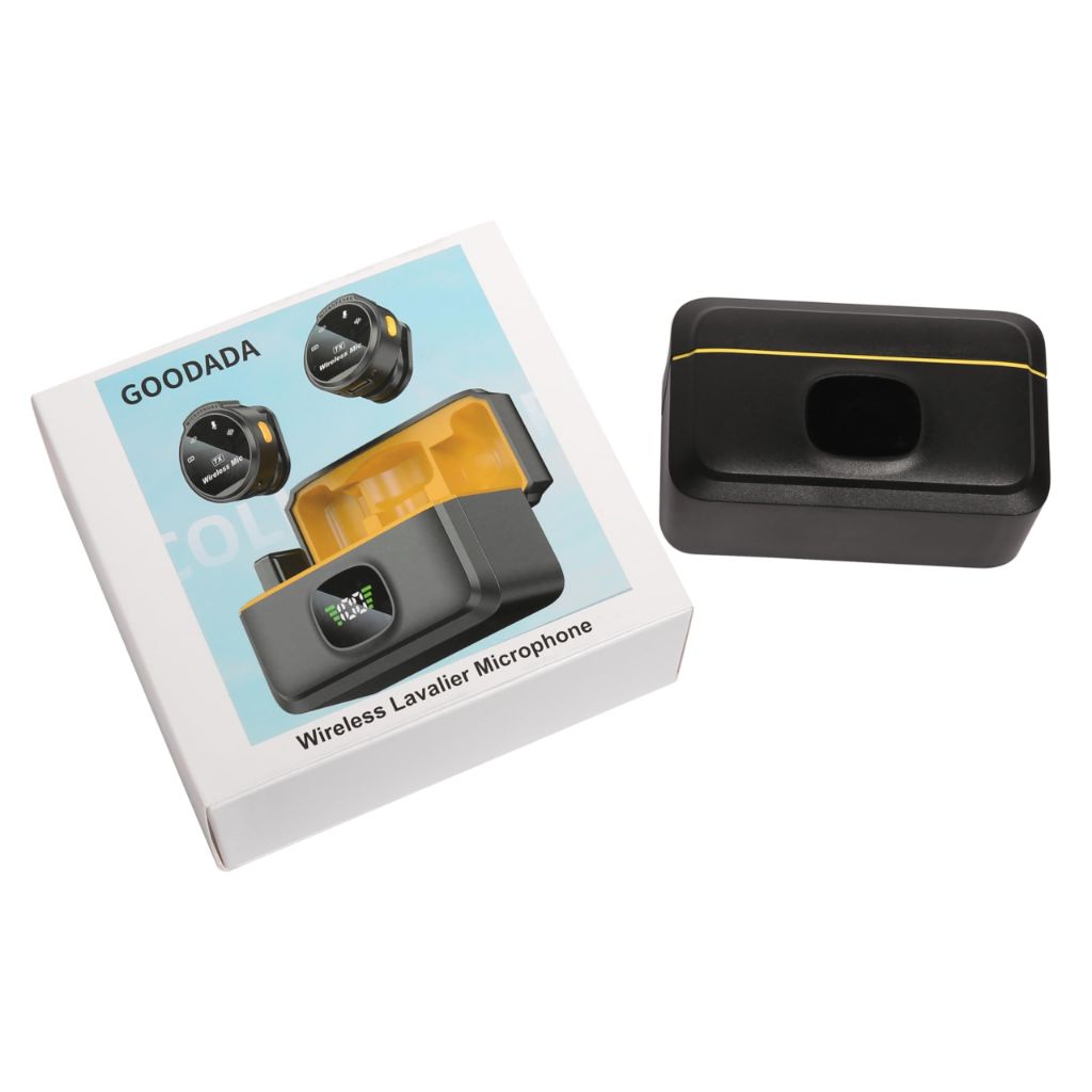 GOODADA Wireless Lavalier Microphone Magnetic Clip-On Mic with AI Noise Reduction