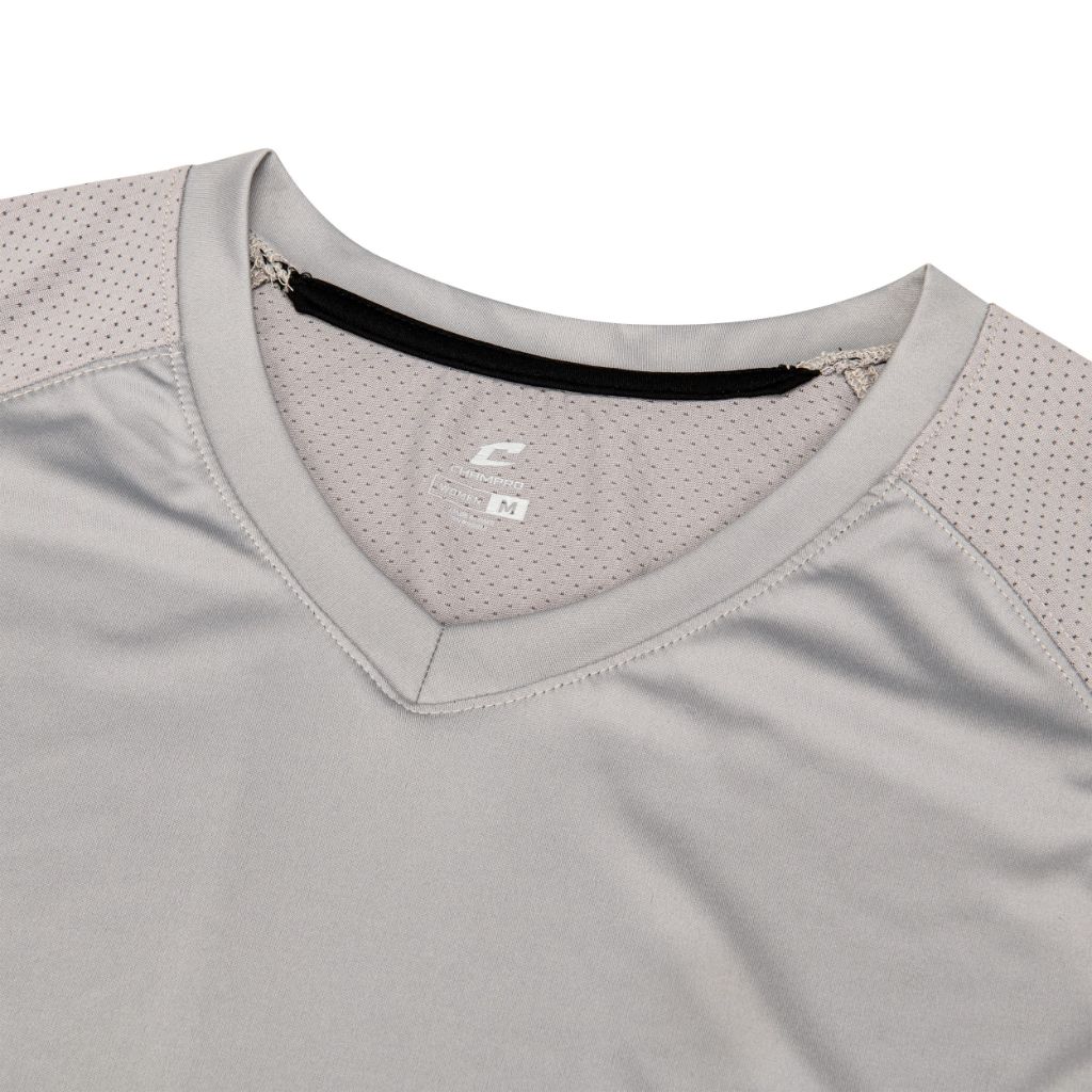 Infinite V-Neck Short Sleeve Softball Jersey, Women's 2X-Large, Grey