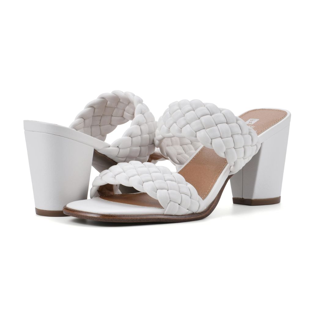 WHITE MOUNTAIN Women's By Far Block Heel, Sage/Smooth, 11 M