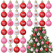 Soulchen Mini Valentines Day Balls Ornaments for Tree (1.18 Inch) - 48ct