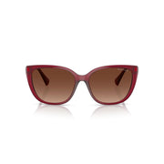 Ralph by Ralph Lauren Women's RA5274 5800/T5 Butterfly Sunglasses - Transparent Bordeaux/Polarized Light Brown Gradient, 56mm