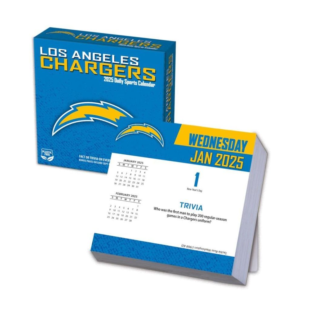 Turner Sports Los Angeles Chargers 2025 Box Calendar (25998053044)