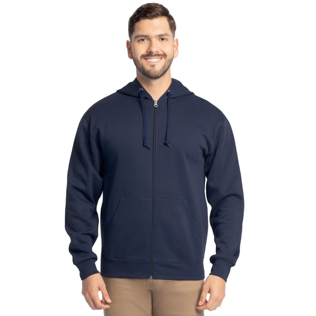 Fruit of the Loom Men's Eversoft Fleece Sweatshirts & Hoodies, Full Zip-Navy, Small