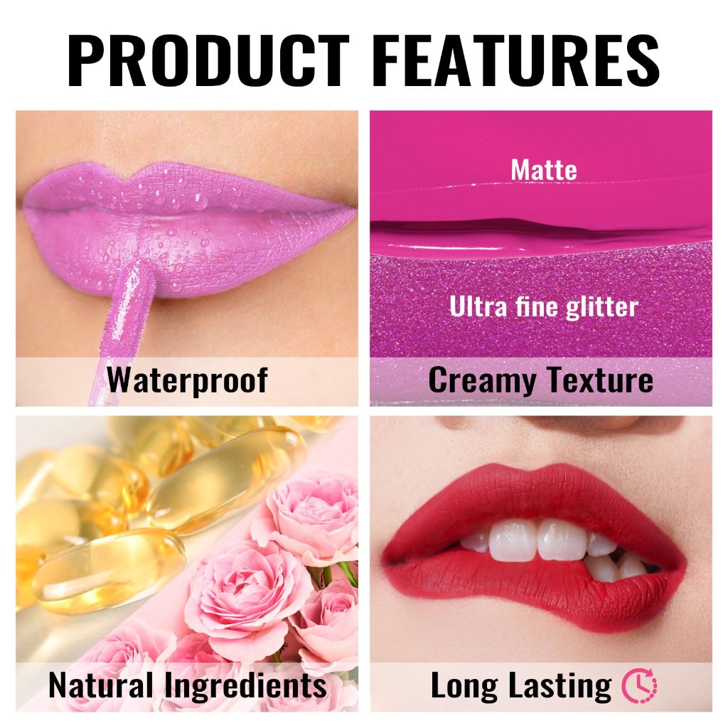 Oulac Matte Liquid Nude Lipstick for Women, Beige Brown 4.5ml (MS01)