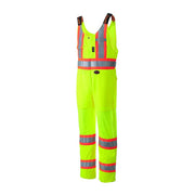 Pioneer High Visibility Reflective Traffic Safety Overalls - Bib Pants/Coveralls with Suspenders - Yellow/Green