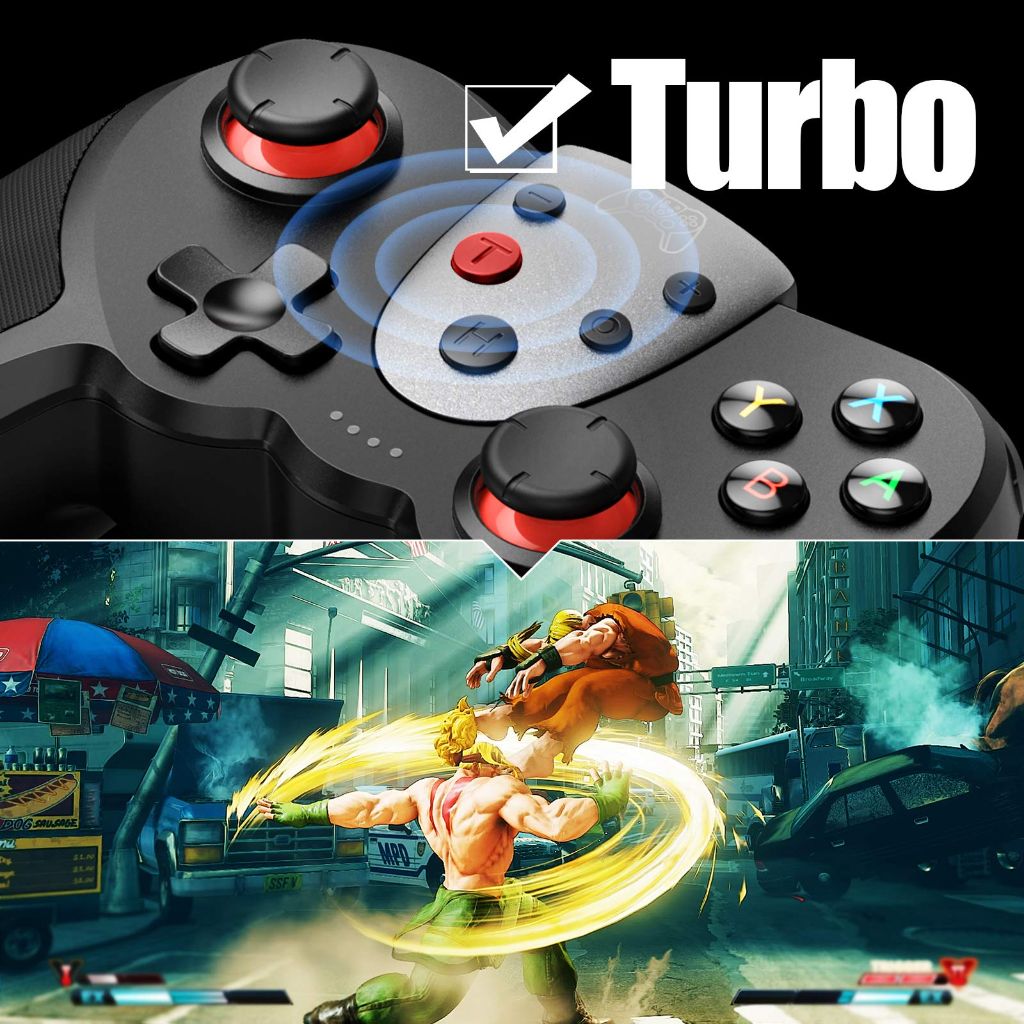TERIOS Wireless Pro Controller Compatible with Switch, Switch Lite Adjustable Vibration Intensity (Blue/Red)