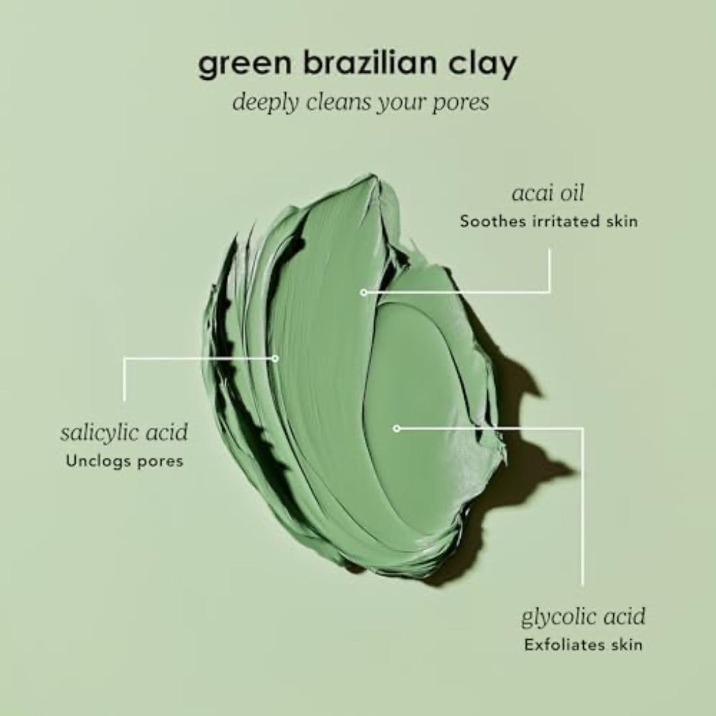 Glorio Detox Clay Face Mask Treatments for Minimizing Pores, Blackheads, Breakouts - 8 Masks & 1 Applicator