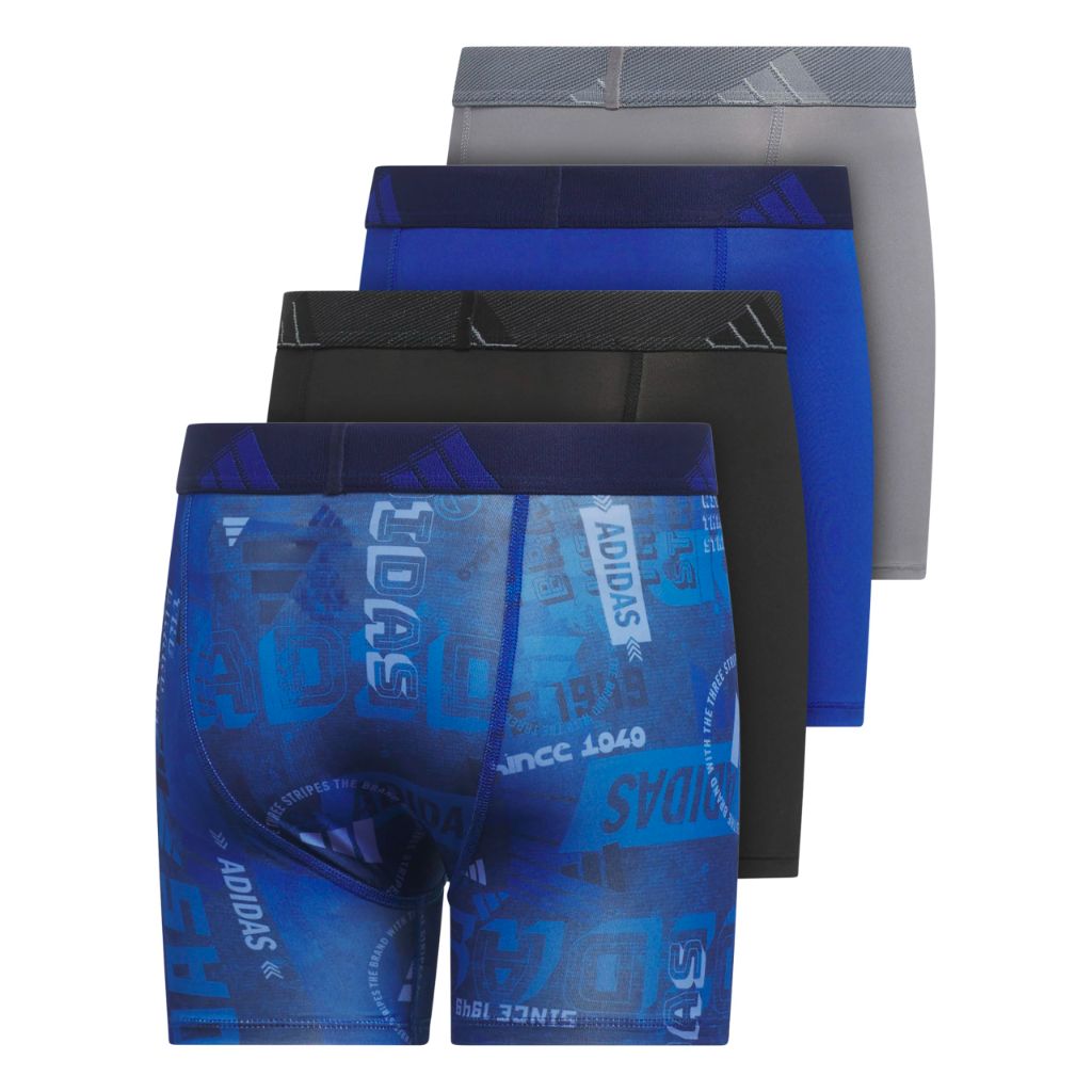 Adidas Youth Microfiber Boxer Brief (Multipack) Athletic Underwear for Kids Boys
