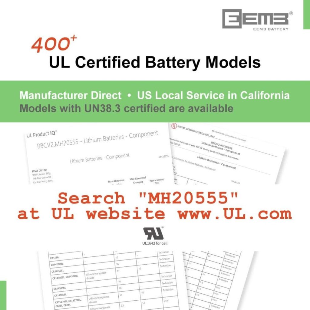 5PCS EEMB CR2477 Li-MnO2 Non-Rechargeable Lithium Battery