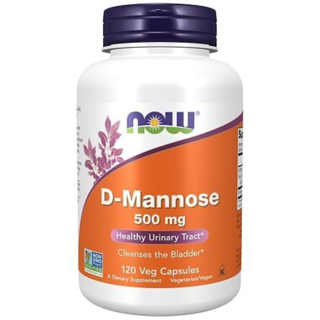 NOW Supplements D-Mannose 500mg - 120 Capsules
