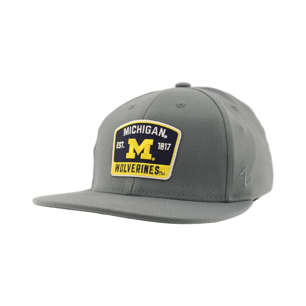 ZHATS Standard NCAA Officially Licensed Fitted Hat M15Z Switchback, Grey, Large