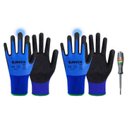 BJNVCG 2 pairs 400V Electrical Insulated Gloves Anti-Slip Grip for Electrical Work Size 9/L
