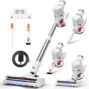 Cordless Vacuum Cleaner, Stick Vac with LED Touch Screen, 45KPA Powerful Suction