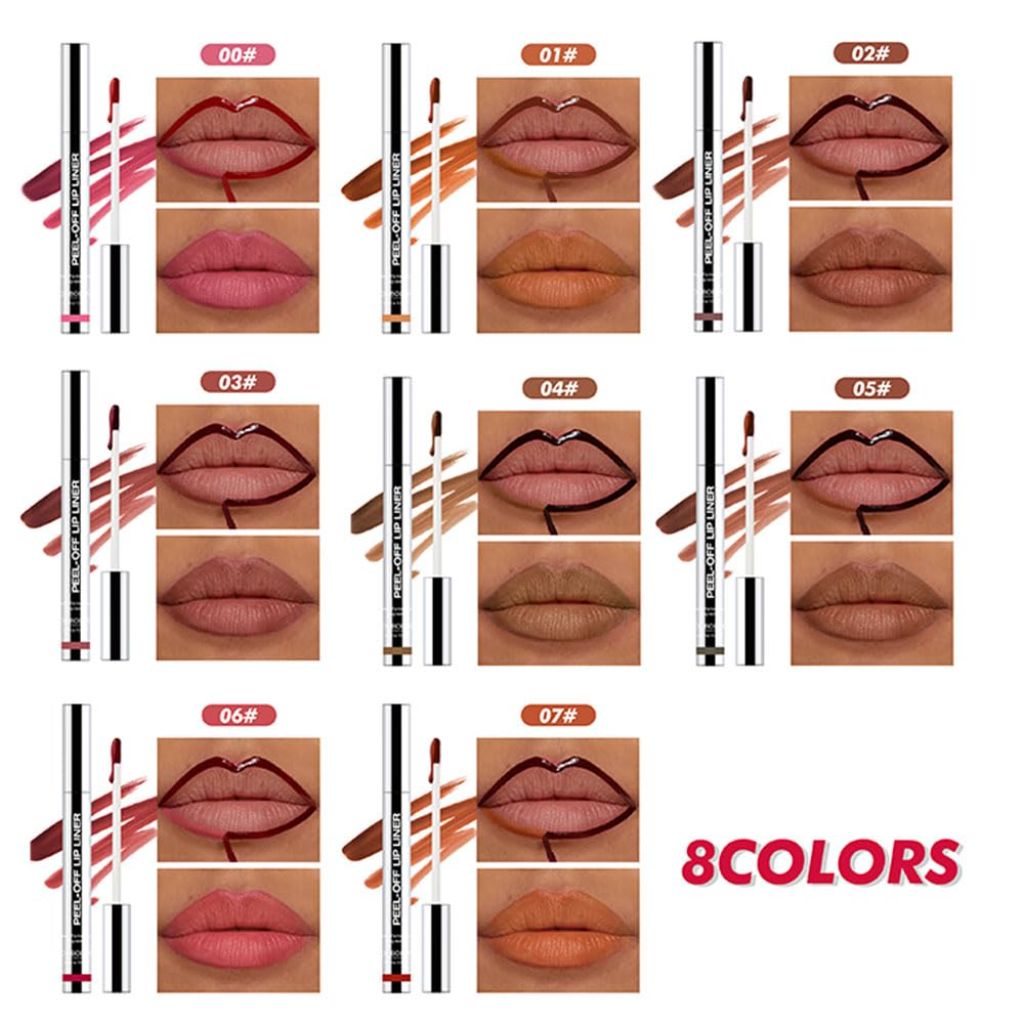 Hxssll Matte Lip Gloss Stain-Peel Off Lip Liner Tattoo, Brown Lip Tint, Makeup. #02