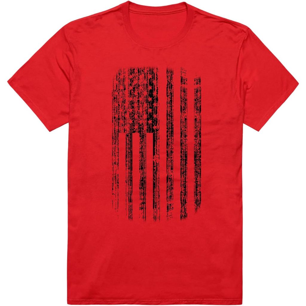 Rapiddominance Distressed Flag T-Shirt - Red, Size Large